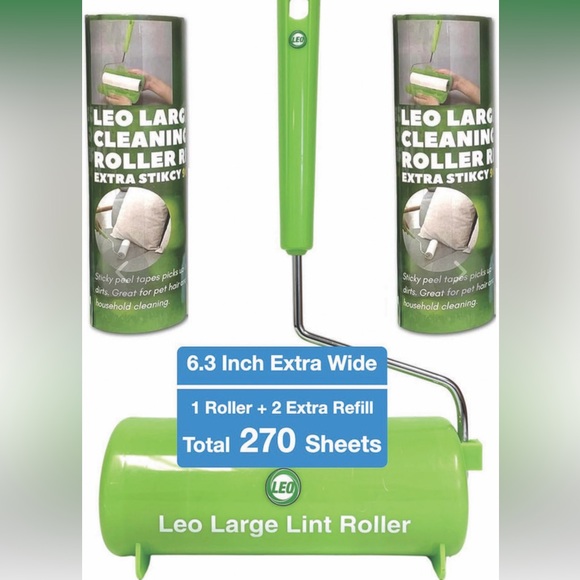 Leo Large 90-Sheet Lint Roller - Includes 2 Refills
NEW - Picture 7 of 7